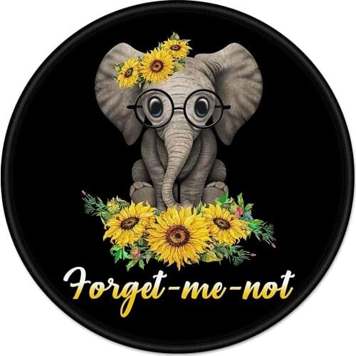 Mouse Pad, Baby Elephants With Sunflowers Customized Non-Slip For Gaming Office Laptop Computer PC Men Women