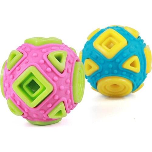 Sounding Molar Dog Toy Bite-resistant Ball Suitable For Large Dogs Interactive Squeaky Chewing Toys for Pets Rubber Chew Toy