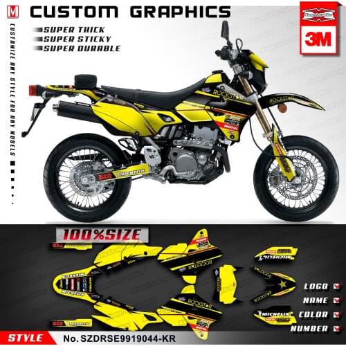 KUNGFU GRAPHICS Enduro Sticker Kit Custom Decal for DRZ400SM DRZ 400 SM DRZ400E KLX 400 1999-2019 Style no. SZDRSE9919044-KR