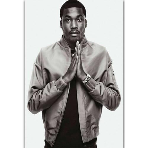New Meek Mill Music Singer Star Silk Fabric Wall Poster Art Decor Sticker Bright