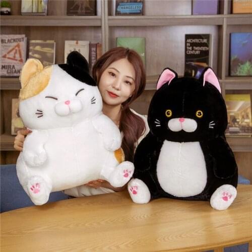 New 28/36/43cm Cute Lucky Cat Plush Toy Stuffed Soft Animal Kitten Pillow Christmas Gift for Kids Kawaii Valentine Present