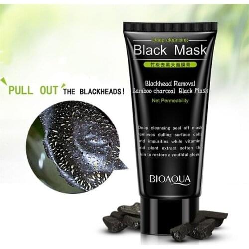 Bioaqua Deep Cleansing Purifying Peel Off Mud Blackhead Face Mask Black Skin Care Free Shipping