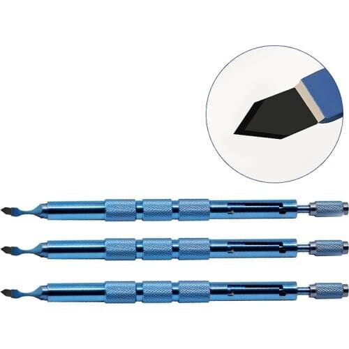 Ophthalmic elbow double lancet black Diamond Keratome blades Ophthalmic blade knife 1set
