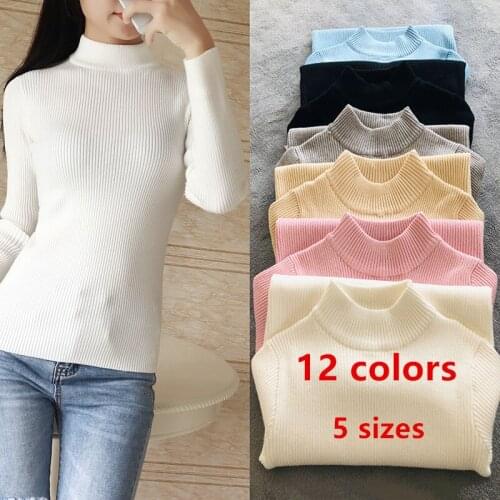 Casual Thick Turtleneck Warm Women Sweater Autumn Winter Knitted Femme Pull High Elasticity Soft Female Pullovers Sweater
