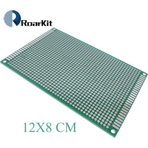 1PCS 8x12 cm PROTOTYPE PCB 2 layer 8*12 panel Universal Board double side 2.54mm