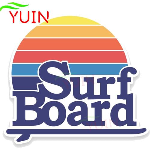 Personality Creative Retro Surf Board Car Sticker Fashion PVC Decoration Motorcycle Waterproof High Quality Decal 17*15cm