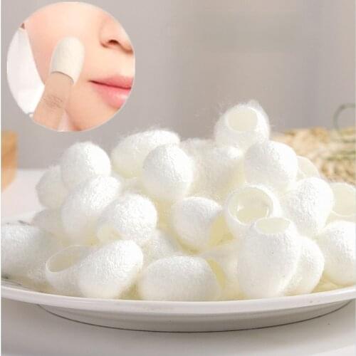 30Pcs Silkworm Balls Purifying Whitening Exfoliating Scrub Blackhead Remover Natural Silk Cocoons Facial Skin Care Best Gifts