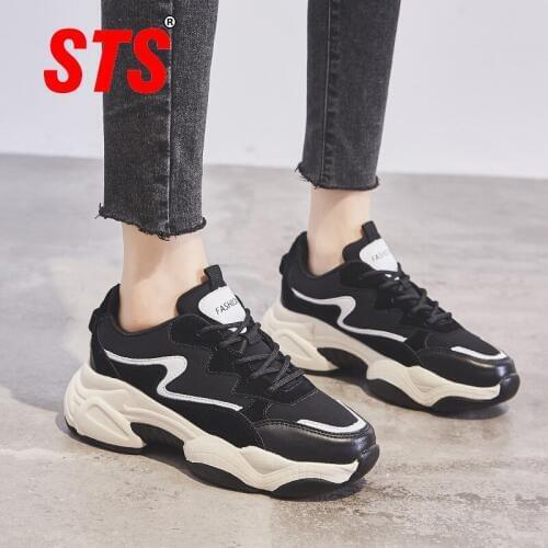 STS Womens Winter Snow Shoes With Fur Sneakers Lace-Up Sneakers Ladies Casual Shoes Increase Shoes Footwear Outdoor Plus Size