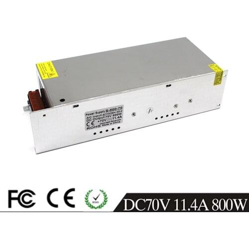 800W 70V 11.4A Single Output Switching Power Supply Driver Transformers 220V AC To DC70 Smps for CNC Machine DIY CCTV Motors