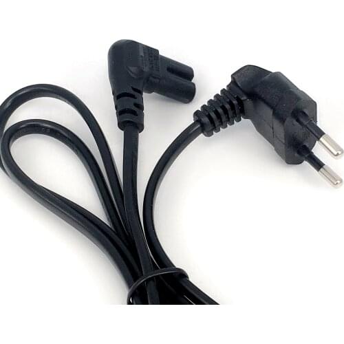 EU CEE7/16 extension cord, Figure 8 C7 AC power cord EU type right angled 90 degree for samsung Philips Sony LED TV 1M/1.8M/3M