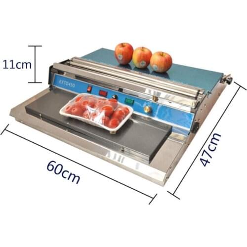 Food Saver Simple Hand Wrapper Manual Wrapping Machine Use Fresh Plastic Film Wrapper Packing Machine Small Packer HW-450
