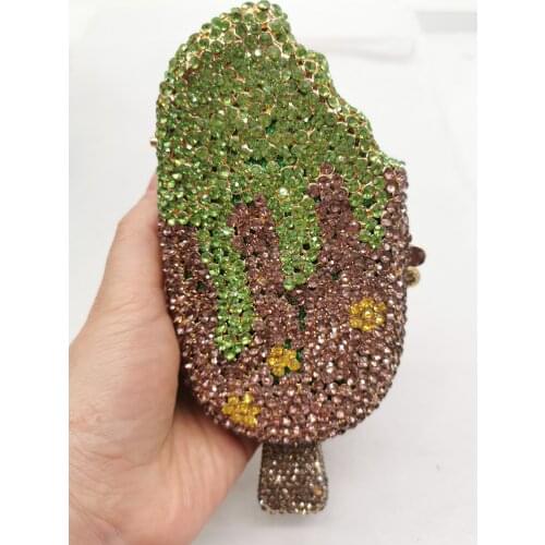 XIYUAN Newest Popsicle Designer Crystal Clutches Bags Women Ice lolly Diamond Evening Bags Prom Party Purse Wedding Handbags