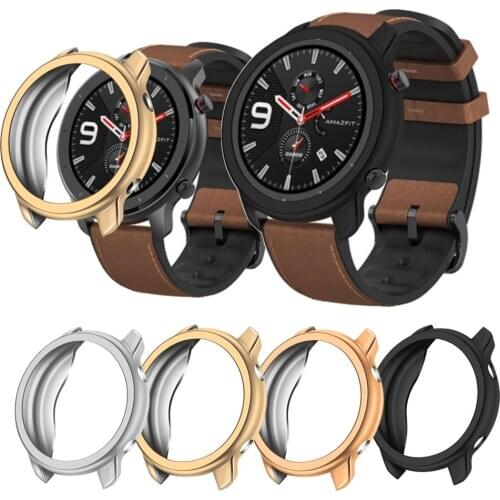 Protective Case Cover For Xiaomi Amazfit Gtr 47mm TPU Protector Frame For Huami Gtr Watch Protect Shell Accessories Strap Band