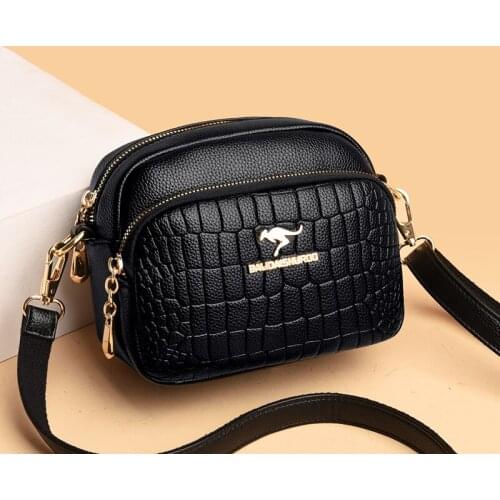 Womens Crocodile Pattern Crossbody Bags 2021 Winter Fashion Luxury Designer Shoulder Handbags and Purses PU Leather