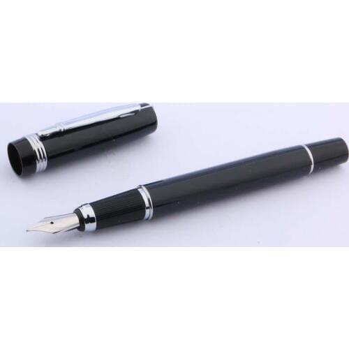 1PC NEW classic metal black Silver accessories Trim Fountain Pen