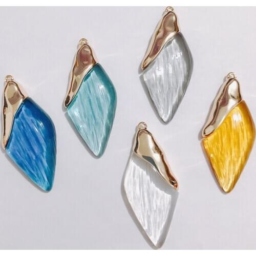 2 pieces / Fashion resin water drop shape with hanging earrings earrings accessories material Supplies for Jewelry Accessories