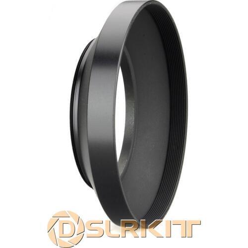 49mm metal wide angle screw in mount lens hood for Canon Nikon Pentax Sony (49mm lens thread size)