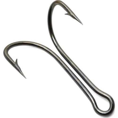 50pcs 9908 Double Fishing Hooks Small Fly Tying High Carbon Steel Double Fishing Hook For Jig Size 1 2 4 6 8 1/0 2/0 3/0 4/0
