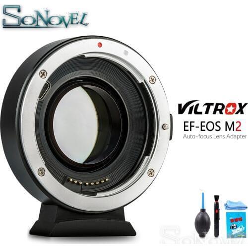Viltrox EF-EOS M2 AF Auto-focus EXIF 0.71X Reduce Speed Booster Lens Adapter Turbo for Canon EF lens to EOS M6 M50 M100 Camera