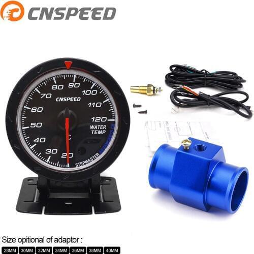 Free Shipping CNSPEED 60MM Car Water Temperature Gauge 20-120 Celsius With Water Temp Joint Pipe Sensor Adapter 1/8NPT