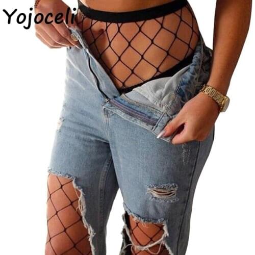 Yojoceli Hollow out spring big mesh sexy pantyhose female Women tights stocking slim summer fishnet stockings club hosiery 2017