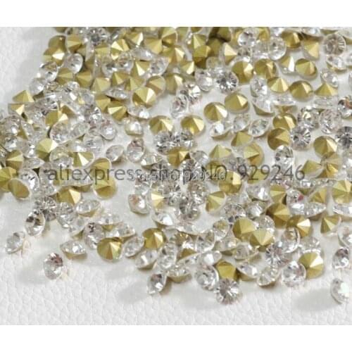 Free shipping 1400pcs/pack 5.5mm ss25 round clear crystal loose rhinestone pointback glue on