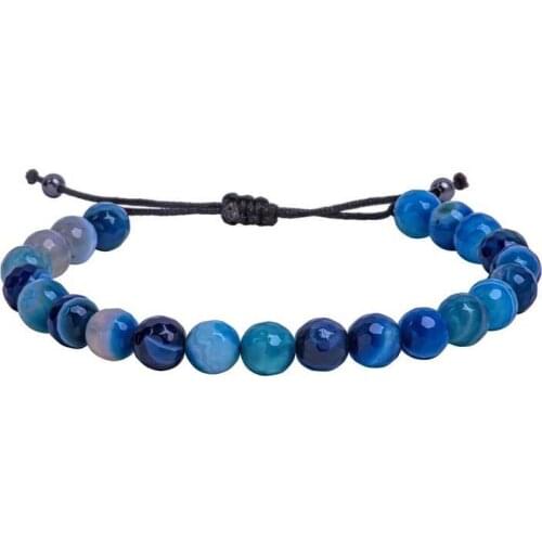 Bevel Chalcedony Stone Bracelet