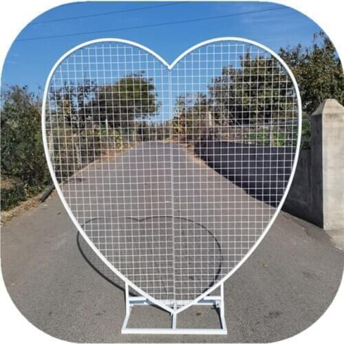 Wedding props heart-shaped iron mesh screen arch wedding stage background decoration party balloon rack