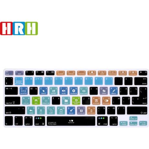 HRH FL Studio Russian Functional Shortcuts Keyboard Cover Silicone Skin for MacBook Air Pro Retina 13"15" 17" Keyboard Protector