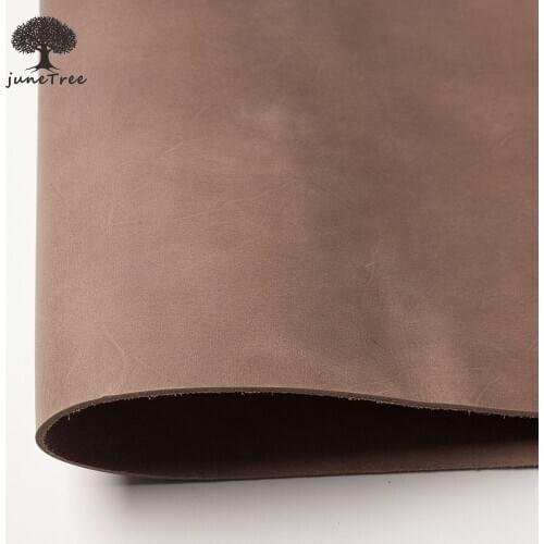 Tanned Leather Piece Cowhide First Layer cow skin thick genuine leather 1.8 to 2.0 mm Crazy Horse Leather Material DIY gray