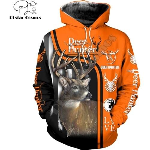 Animal deer Hunter yellow pattern 3D Printed Hoodies Harajuku Fashion Sweatshirt Unisex Casual Pullover sudadera hombre DW072