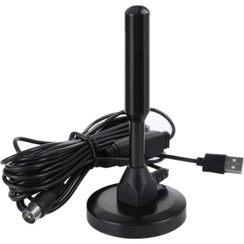 Indoor DVB-T HD TV Antenna Indoor Black Television USB Amplifier Digital Ground Wave Hdtv DTMB Car TV Aerial Antenna