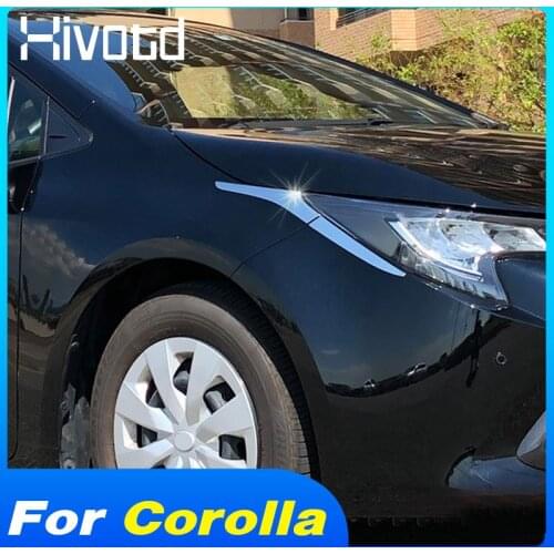 Hivotd Front Headlight Cover Trim Exterior Auto Decoration Accessories Car Styling Parts For Toyota Corolla Hatchback 2019-2021
