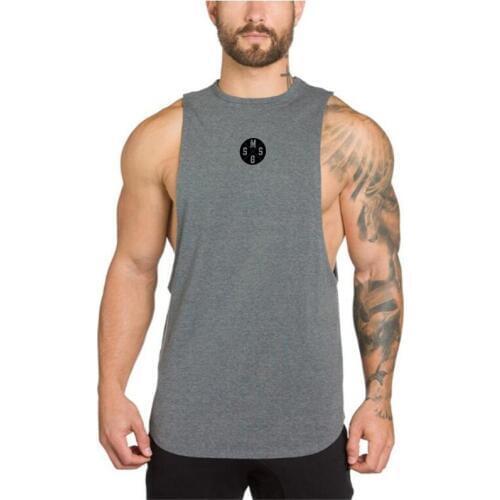 New Fashion Gym Clothing Bodybuilding Tank Tops Men Shirt Fitness Workout Vest Singlet Sleeveless Shirt Cotton Muscle Undershirt