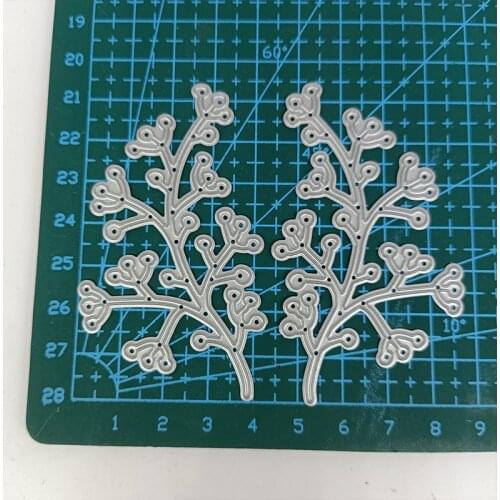 Metal Cutting Dies 2pcs Bead Leaves DIY Stencil Scrapbooking Photo Album Embossing Paper Card Making Decor 2021 Punch Template