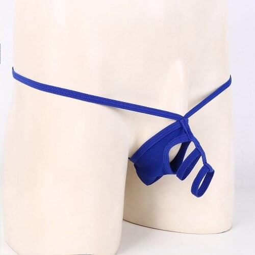 Mens G-String Thong Bikini Open Briefs Sexy Comfy Breathable Soft Underwear T-Back Briefs Fashion Quick dry Thong Male