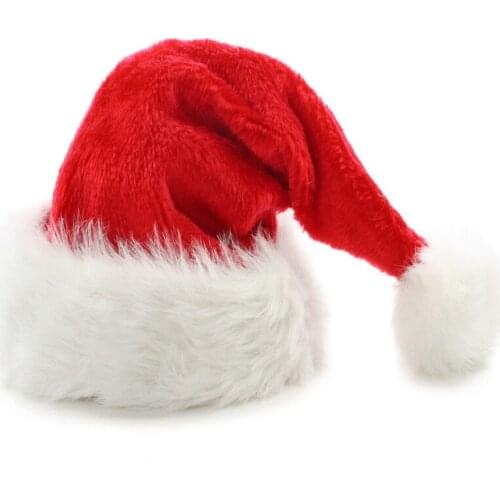 2019 New adult christmas red decorations hats santa claus hat christmas cap christmas cap bonnet noel New Year Decoration