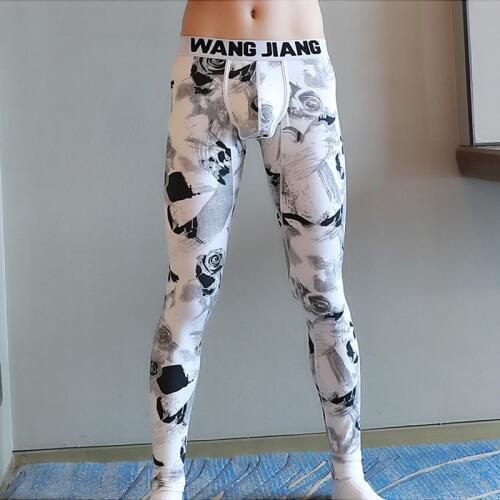 New WJ Men'Long johns Thermal Underwear Low Rise Tight Warm Long Johns For Winter Trousers
