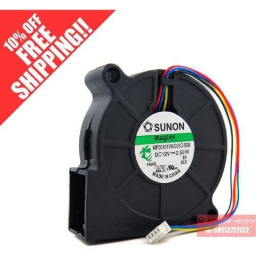 New SUNON MF50151VX-C05C-S99 Maglev turbo cooling fan 5015 Blower 4 wire