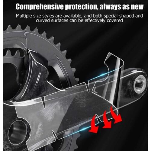 MTB Bicycle Crank Transparent Protective Film Universal Mountain Bike Tooth Crankset Protector Stickers Film Cycling Accessories
