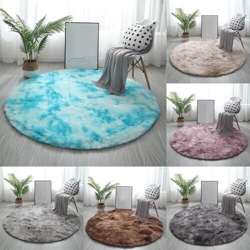 Fluffy High Quanlity Home Decoration Kids Room Popular Long Plush Carpets Area Rug Hot Sale 1PC Floor Mats Rugs Gradient Color