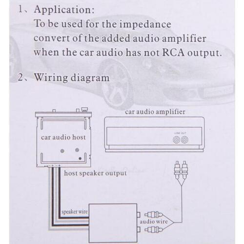 Adjustable Speaker To RCA Line Car High-Low Impedance Converter Adapter
