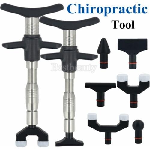 Manual Chiropractic Gun Chiropractic Adjusting Tools Correct The Spine Body Relax Home Use 6 Massage Heads Adjustable Massager