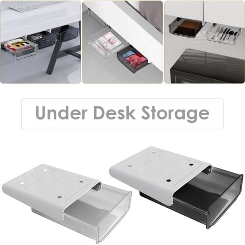 Storage drawer self-adhesive hidden locker storage cabinet suitable for home, office, school stationery storage supplies