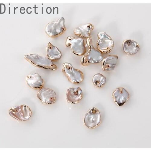 Natural fresh water petal Pearl bag Phnom Penh perforated Baroque irregular diy handmade jewelry accessories materials