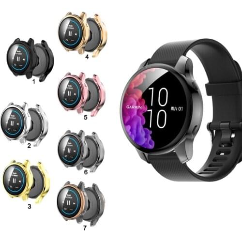 Slim TPU Plating Watch Case Cover for Garmin Venu Smart Watch Soft Clear Screen Protector Shell Frame for Venu