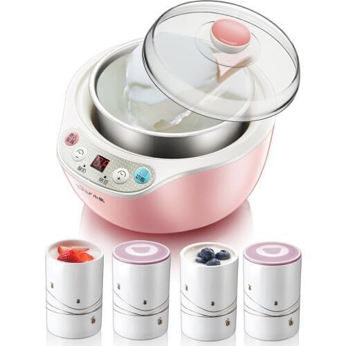 X53 Automatic multifunctional ceramics Yogurt Maker frozen yogurt machine DIY Tool Natto/Rice Wine maker 5 stainless steel Liner