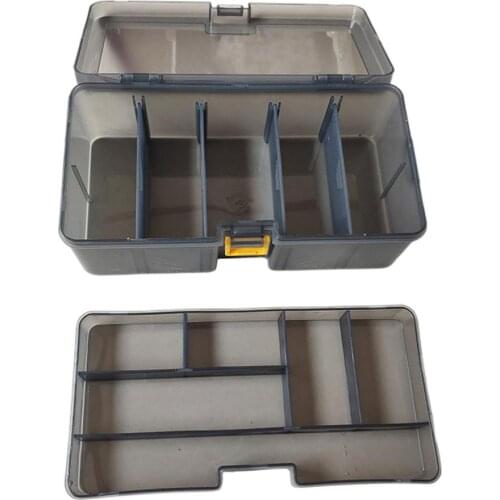 Fishing Tackle Boxes Double Layer Lures Hook Bait Box Tools Storage Case Portable ABS Compartment Ocean Boat Fishing Accessories