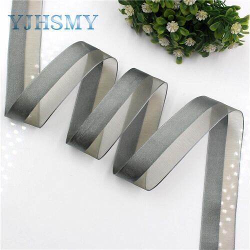 YJHSMY I-181109-210,10yards/lot,25mm solid Satin+yarn ribbon DIY handmade bow headdress gift wrap birthday wedding decoration
