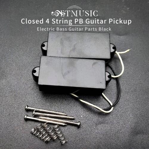 Closed 4 string Precision P Bass Guitar Pickup For Electric Bass Guitar Parts Black